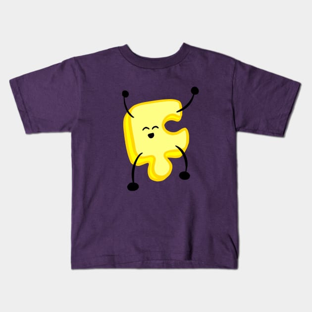 Little Happy Jumping Jigsaw Puzzle Character Kids T-Shirt by Squeeb Creative